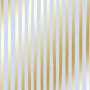 Лист односторонней бумаги с фольгированием, дизайн Golden Stripes Purple, 30,5см х 30,5 см