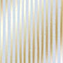 Sheet of single-sided paper with gold foil embossing, pattern Golden Stripes Purple, 12"x12" 