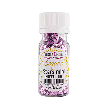 Sequins Stars mini, purple metallic, #016