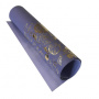 Stück PU-Leder zum Buchbinden mit Goldmuster Golden Peony Passion, Farbe Lavendel, 50 cm x 25 cm