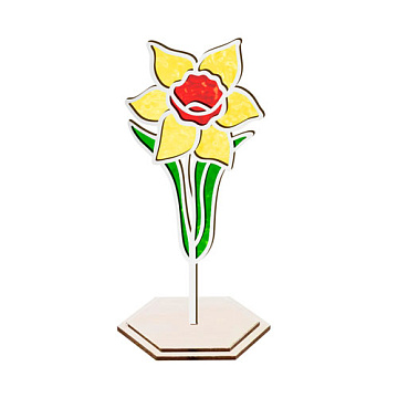 Art Stained Glass Kit "Bright Daffodil", for painting by numbers