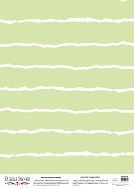 deco vellum colored sheet boho stripes on a light green, a3 (11,7" х 16,5")