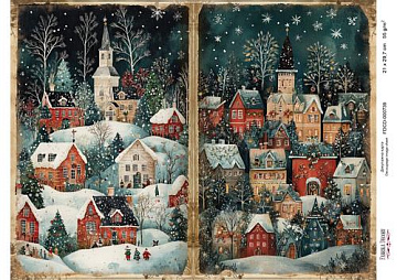 Decoupage card «Christmas Tale» #000739, 21cm x 29,7cm