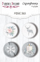 Set mit 4 Flair-Buttons zum Scrapbooking "Wintermelodie" #353