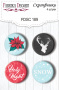 Set mit 4 Stk. Flair-Buttons zum Scrapbooking „Weihnachtsmärchen 2“ EN #189