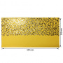 Piece of PU leather with gold stamping, pattern Golden Butterflies Yellow, 50cm x 25cm - 0