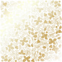 Einseitig bedruckter Papierbogen mit Goldfolienprägung, Muster "Golden Winterberries White"