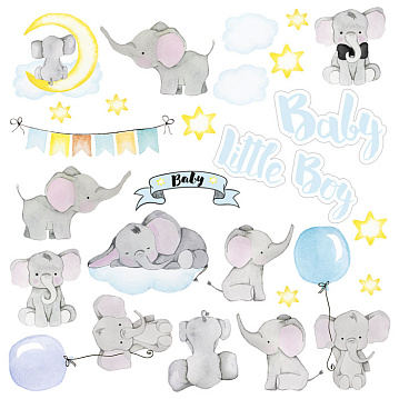 Sheet of images for cutting. Collection  "My little baby boy"