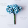 набор маленьких цветов, букетик роз, голубые 12шт