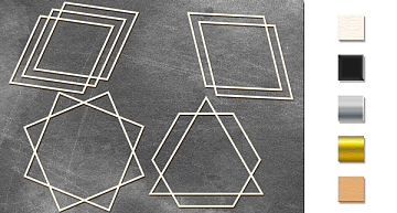 Chipboards set "Frames - geometry 3" #379