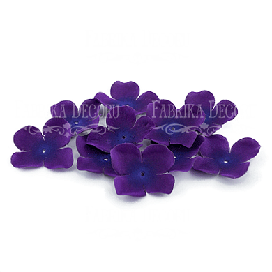 цветочки плоские фиолетовые 50мм, 10 шт