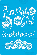 Stencil for crafts 15x20cm "Party" #307