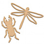 Kunstkarton Libelle und Käfer