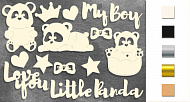  Набор чипбордов "My little panda boy 1" color_Black