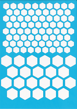 Stencil for crafts 15x20cm "Bee honeycombs" #021