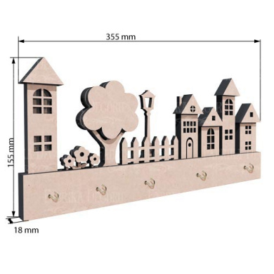 ключница настенная "городок" #323 фабрика декору - 2
