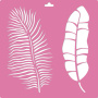 Stencil for decoration XL size (30*30cm), Tropical leaves, #217