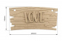 Wooden DIY coloring set, pendant plate "Love", #002 - 1