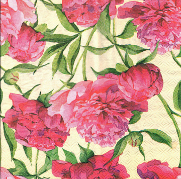 Decoupage napkin "Peonies"