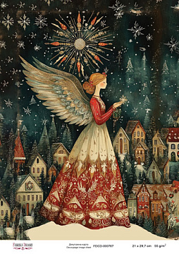 Decoupage card «Christmas Tale» #000767, 21cm x 29,7cm