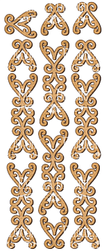 Set of MDF ornaments for decoration #95