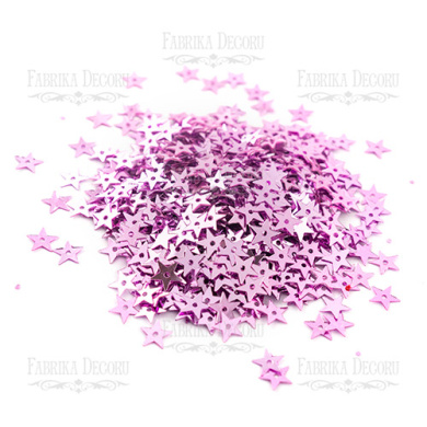Sequins Stars, purple metallic, #116 - 2 Sequins Stars, purple metallic, #116 - 2