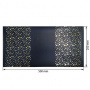 Piece of PU leather for bookbinding with gold pattern Golden Stars Dark blue, 50cm x 25cm - 0