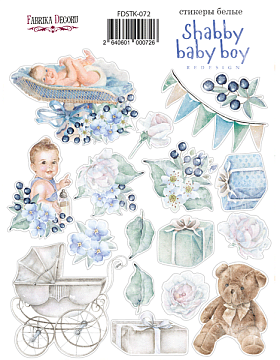 Kit of stickers #072,  "Shabby baby boy redesign"