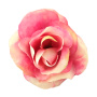 Tea rose flower mini, Pink with white, 1pc - 0