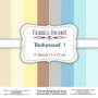 Double-sided scrapbooking paper set Backgrounds 1 6”x6” 8 sheets