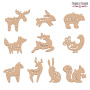 Set of Christmas tree decorations "Fairy-tale animals ethno", 10pcs