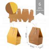 Набор картонных заготовок #004 color_Brown-yellow Набор картонных заготовок #004 color_Brown-yellow