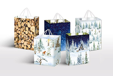 Gift Bag Creation Kit Country Winter, DIY kit #5