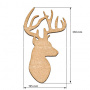  Art board Deer 19,5х35 cm - 0