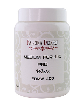 Medium acrylic, color White 400 ml