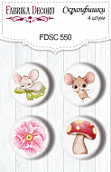 скрапфишки набор 4шт happy mouse day #550 