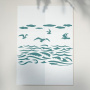 Stencil reusable, 15x20cm "Seagulls and sea", #368 - 1