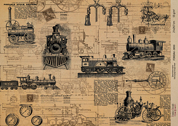 Kraft Decoupage Papier 29,7x21cm, “Scienze antiche”, #0050