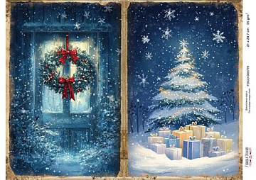 Decoupage card «Christmas Tale» #000776, 21cm x 29,7cm
