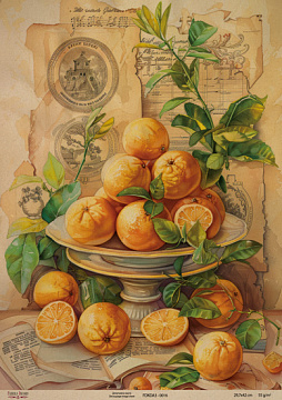 Kraftowy papier do decoupage, 29,7x42cm, „Botanica Kraft”, #0016