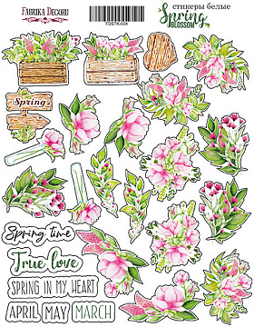 Kit of stickers 26 pcs Spring blossom  #004