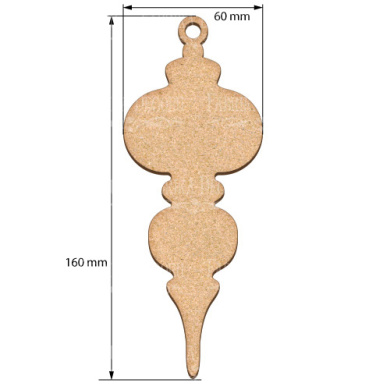 Blank for decoration New year tree toy 29, #460 - 2