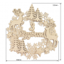 Christmas wreath MDF-made "З Різдвом", in Ukrainian, 325x300mm, Piece for decorating #213 - 0