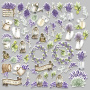 Zestaw wycinanek, kolekcja "Lavender provence", 54szt