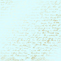 Einseitig bedruckter Papierbogen mit Goldfolienprägung, Muster „Goldener Text Mint“
