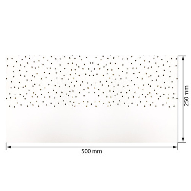 отрез кожзама с тиснением золотой фольгой, дизайн golden drops white, 50см х 25см - 2