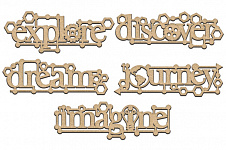 set of mdf ornaments for decoration #213