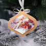 DIY wooden set “Cozy Winter” for making 3 Christmas tree decorations, #054 - 6