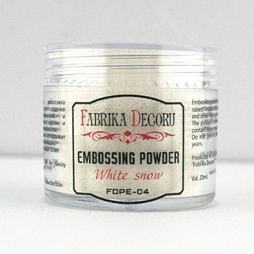 Embossing powder White snow 20 ml