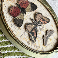 Ботанічна рамка з метеликами - фото